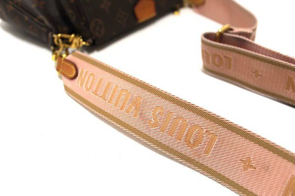 Louis Vuitton Classic Monogram Pink Strap Multi-Pochette Accessoires Bag