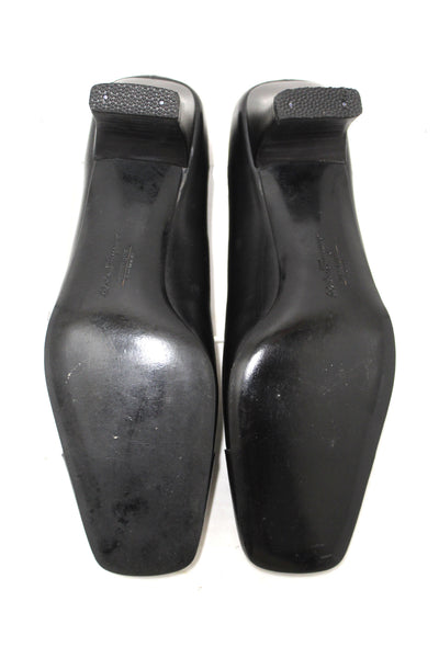 Salvatore Ferragamo Black Leather Ramila 5cm Pumps Shoes Size 5.5D