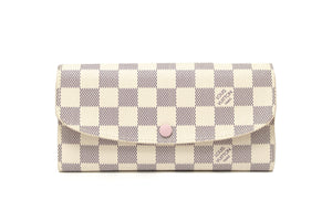 Louis Vuitton New Damier Azur Canvas Emilie Flap Wallet | Italystation.com - Shop Now at italystation.com