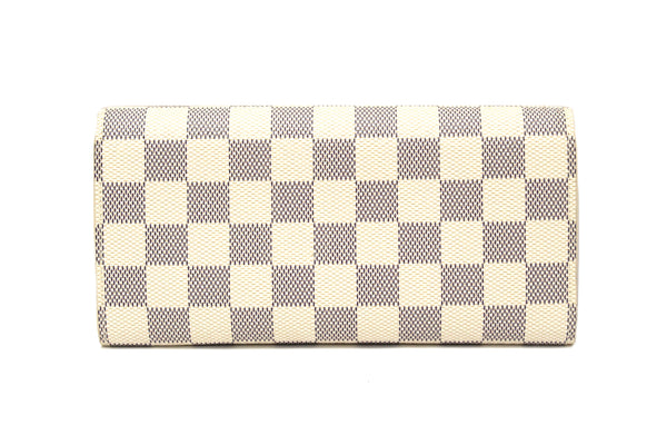 Louis Vuitton New Damier Azur Canvas Emilie Flap Wallet | Italystation.com - Shop Now at italystation.com