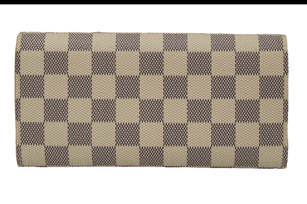 Louis Vuitton New Damier Azur Canvas Emilie Flap Wallet | Italystation.com - Shop Now at italystation.com