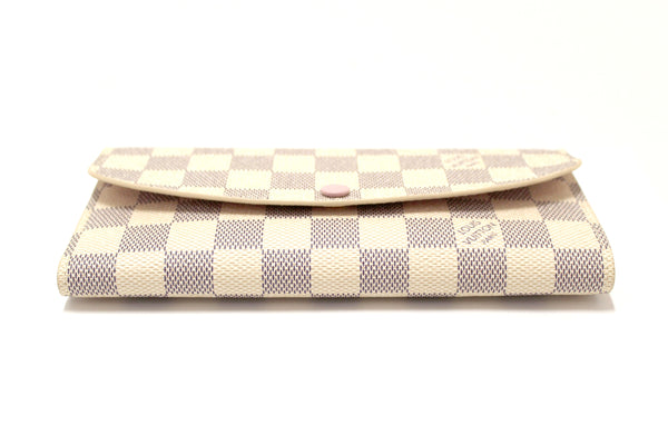 Louis Vuitton New Damier Azur Canvas Emilie Flap Wallet | Italystation.com - Shop Now at italystation.com