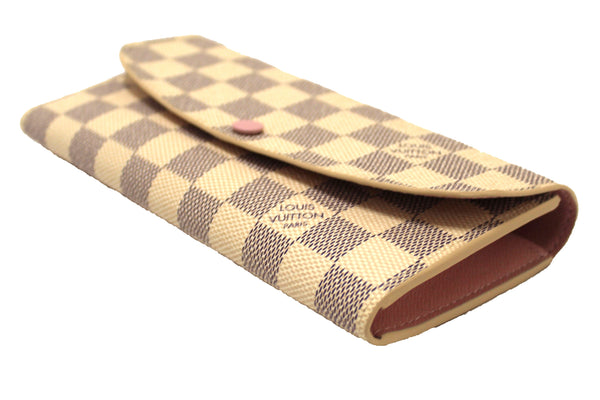 Louis Vuitton New Damier Azur Canvas Emilie Flap Wallet | Italystation.com - Shop Now at italystation.com