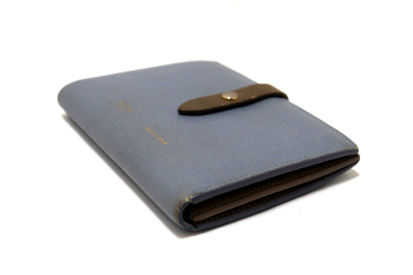 Celine Celine Blue/Grey Leather Multifunction Strap Wallet