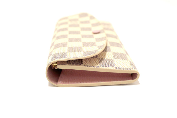 Louis Vuitton New Damier Azur Canvas Emilie Flap Wallet | Italystation.com - Shop Now at italystation.com