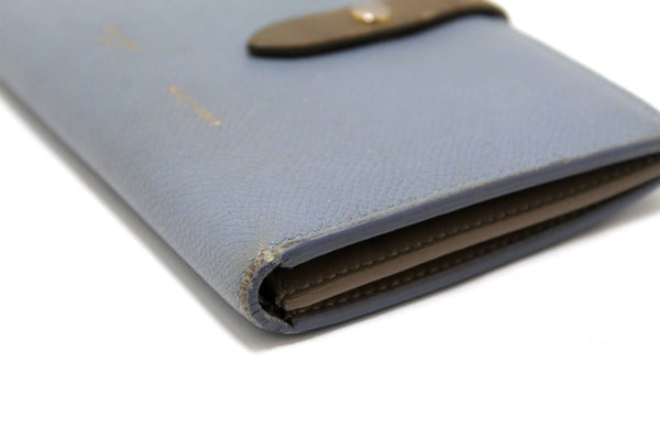 Celine Celine Blue/Grey Leather Multifunction Strap Wallet