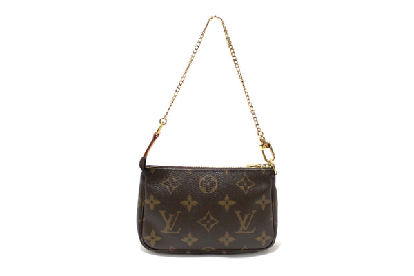 Louis Vuitton Classic Monogram Canvas Mini Pochette Clutch Bag