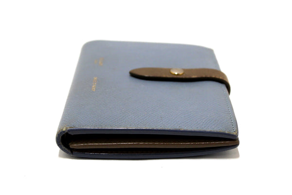 Celine Celine Blue/Grey Leather Multifunction Strap Wallet