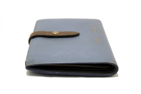 Celine Celine Blue/Grey Leather Multifunction Strap Wallet