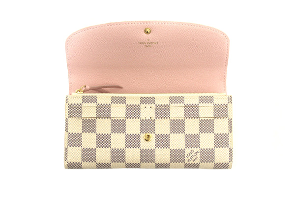 Louis Vuitton New Damier Azur Canvas Emilie Flap Wallet | Italystation.com - Shop Now at italystation.com