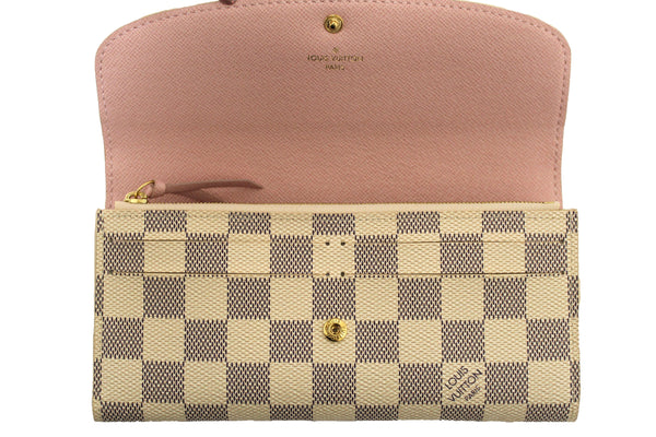Louis Vuitton New Damier Azur Canvas Emilie Flap Wallet | Italystation.com - Shop Now at italystation.com