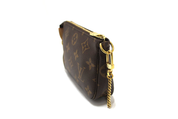 Louis Vuitton Classic Monogram Canvas Mini Pochette Clutch Bag