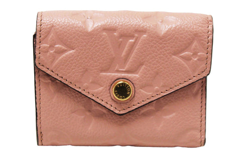 Louis Vuitton Pink Monogram Empreinte Leather Zoe Wallet