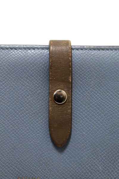 Celine Celine Blue/Grey Leather Multifunction Strap Wallet