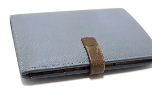 Celine Celine Blue/Grey Leather Multifunction Strap Wallet