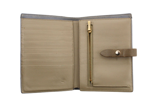 Celine Celine Blue/Grey Leather Multifunction Strap Wallet