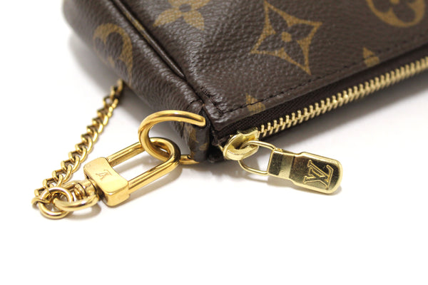 Louis Vuitton Classic Monogram Canvas Mini Pochette Clutch Bag