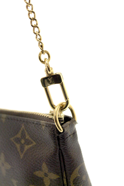 Louis Vuitton Classic Monogram Canvas Mini Pochette Clutch Bag