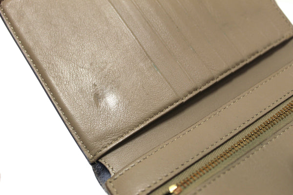 Celine Celine Blue/Grey Leather Multifunction Strap Wallet
