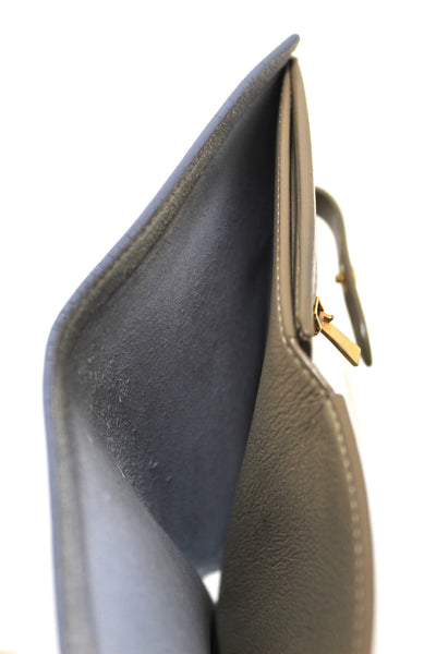 Celine Celine Blue/Grey Leather Multifunction Strap Wallet