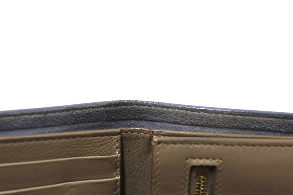 Celine Celine Blue/Grey Leather Multifunction Strap Wallet