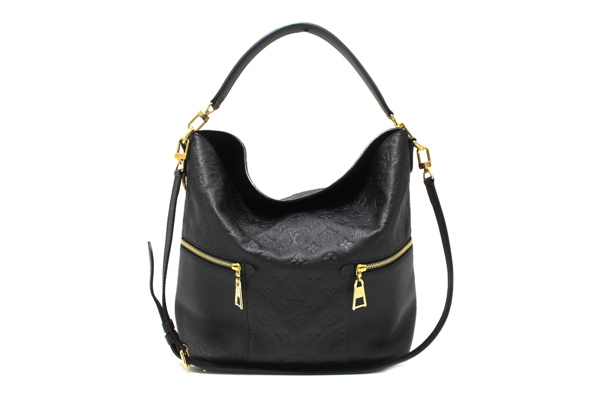 Louis Vuitton Black Monogram Empreinte Leather Melie Hobo Bag