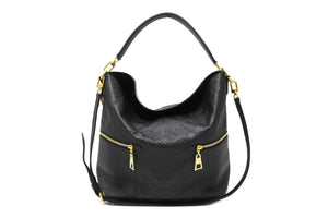 Louis Vuitton Black Monogram Empreinte Leather Melie Hobo Bag