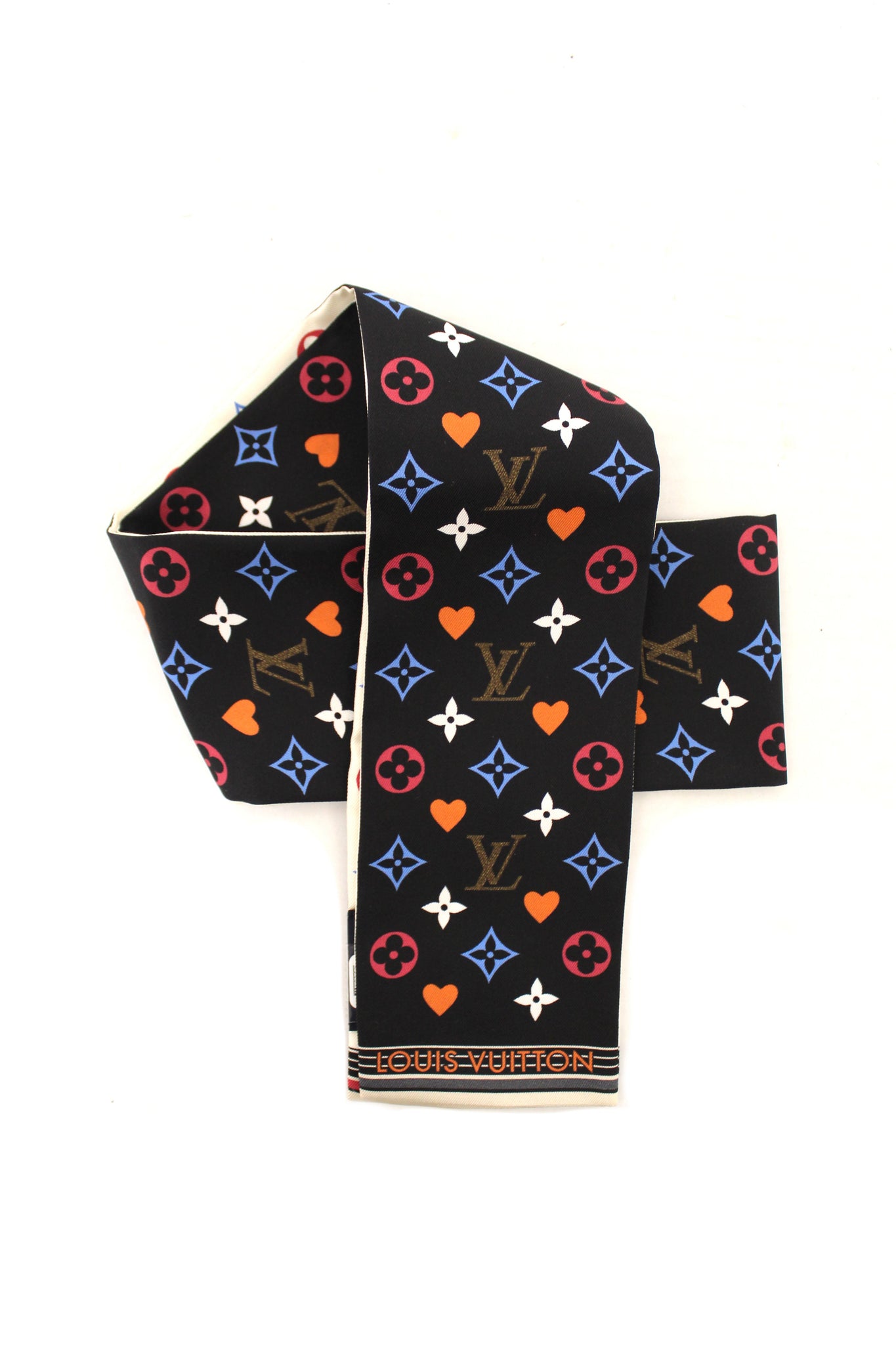 Louis Vuitton NEW Game On Monogram Heart Twilly Bandeau | Italystation.com - Shop Now at italystation.com