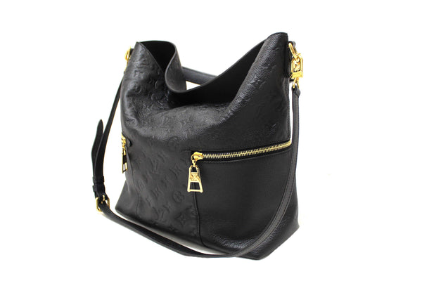 Louis Vuitton Black Monogram Empreinte Leather Melie Hobo Bag