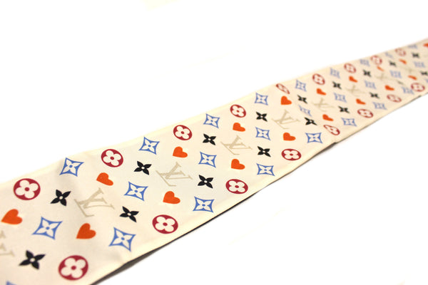 Louis Vuitton NEW Game On Monogram Heart Twilly Bandeau | Italystation.com - Shop Now at italystation.com