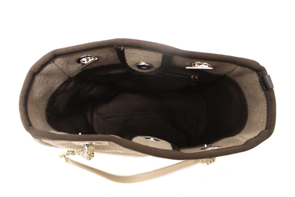 Chanel Grey Mixed Fibers Small Deauville Shopper Tote Bag