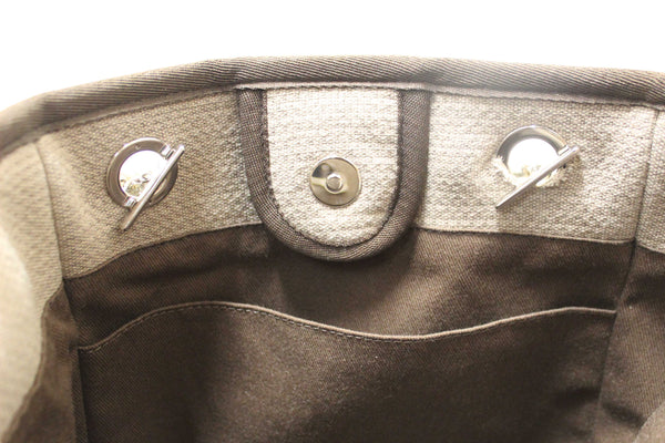 Chanel Grey Mixed Fibers Small Deauville Shopper Tote Bag