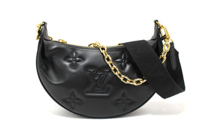 Louis Vuitton Black Bubblegram Leather Over the Moon Bag