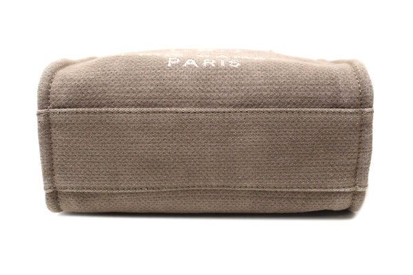 Chanel Grey Mixed Fibers Small Deauville Shopper Tote Bag