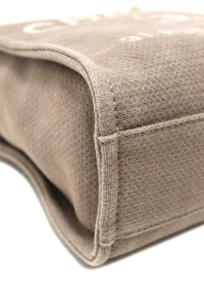 Chanel Grey Mixed Fibers Small Deauville Shopper Tote Bag