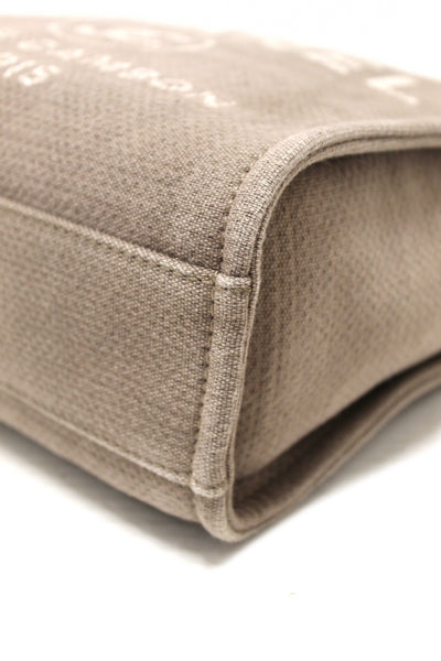 Chanel Grey Mixed Fibers Small Deauville Shopper Tote Bag