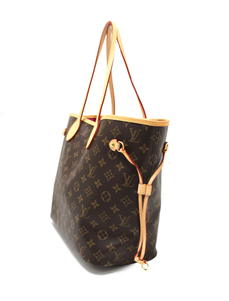 Authentic Louis Vuitton Classic Monogram Neverfull MM Tote Shoulder Bag