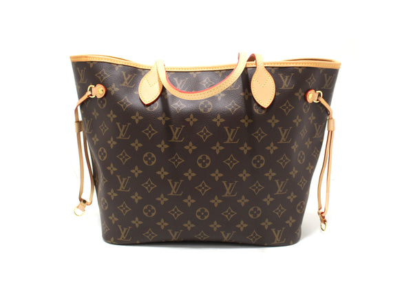 Authentic Louis Vuitton Classic Monogram Neverfull MM Tote Shoulder Bag