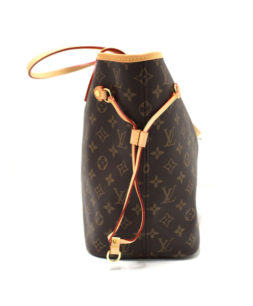 Authentic Louis Vuitton Classic Monogram Neverfull MM Tote Shoulder Bag