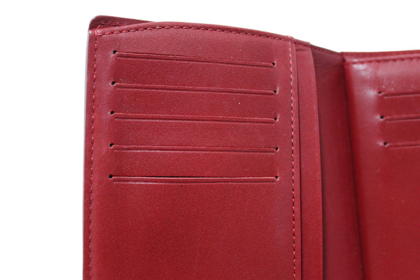 Louis Vuitton Red Monogram Vernis Patent Leather French Wallet