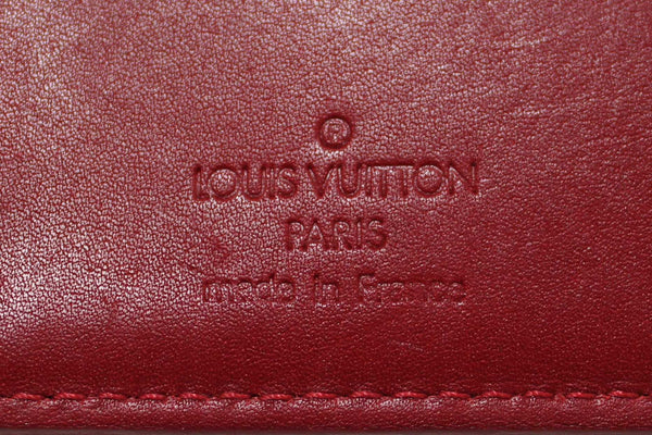 Louis Vuitton Red Monogram Vernis Patent Leather French Wallet