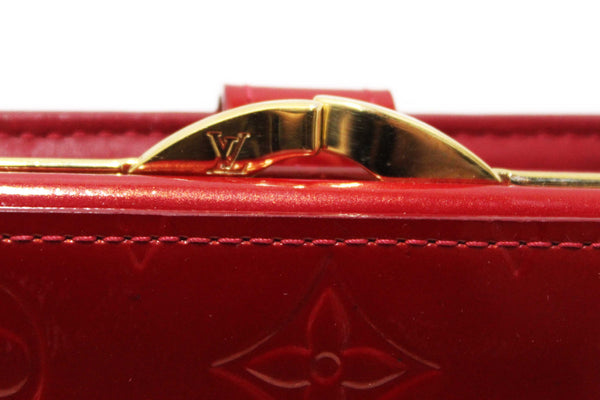 Louis Vuitton Red Monogram Vernis Patent Leather French Wallet