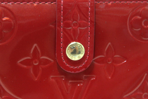 Louis Vuitton Red Monogram Vernis Patent Leather French Wallet