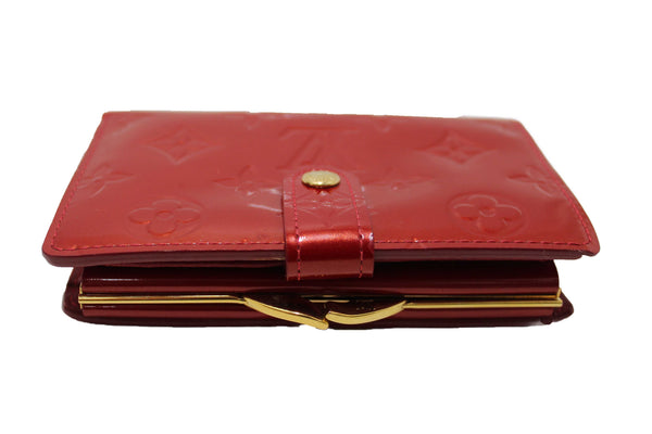 Louis Vuitton Red Monogram Vernis Patent Leather French Wallet