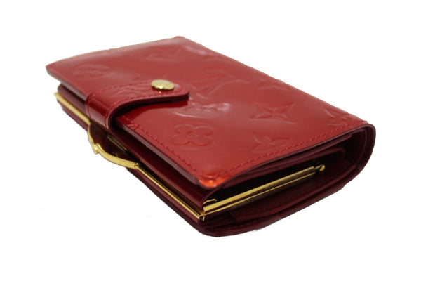 Louis Vuitton Red Monogram Vernis Patent Leather French Wallet