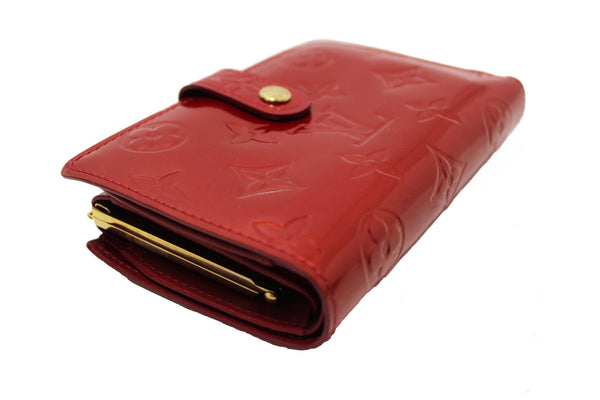 Louis Vuitton Red Monogram Vernis Patent Leather French Wallet