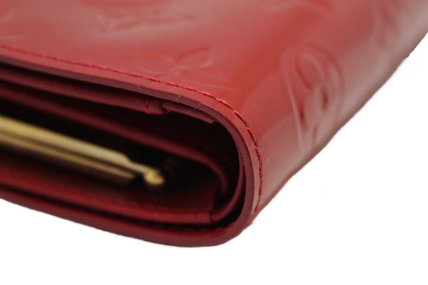 Louis Vuitton Red Monogram Vernis Patent Leather French Wallet