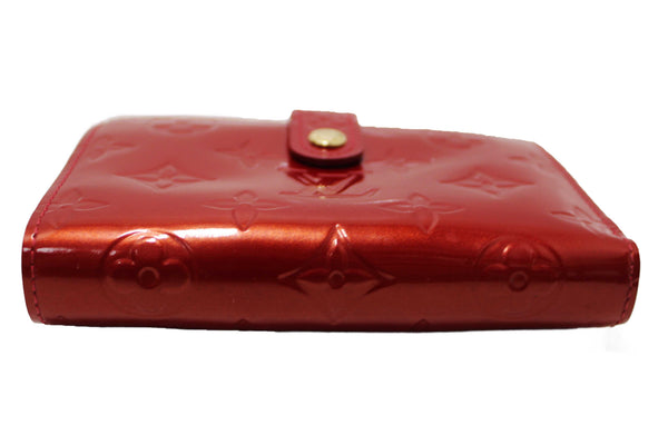 Louis Vuitton Red Monogram Vernis Patent Leather French Wallet