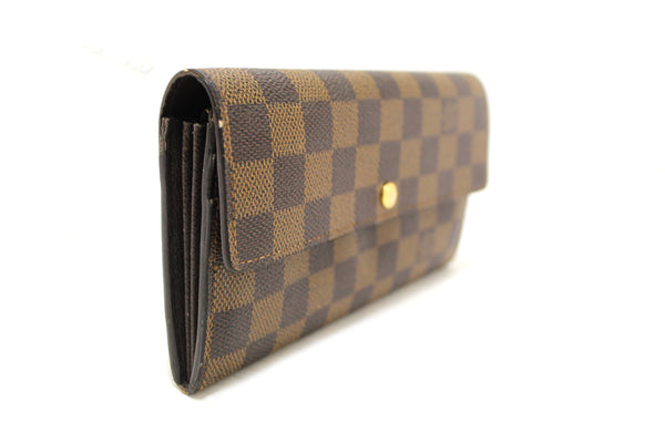 Louis Vuitton Damier Ebene Canvas Sarah Long Wallet