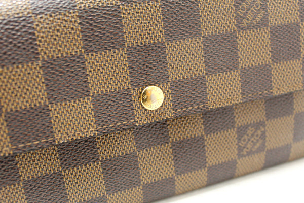 Louis Vuitton Damier Ebene Canvas Sarah Long Wallet